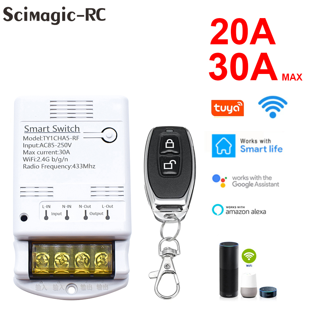 433Mhz Receiver Module - 4000W 30A Wifi Switch Relay Tuya
