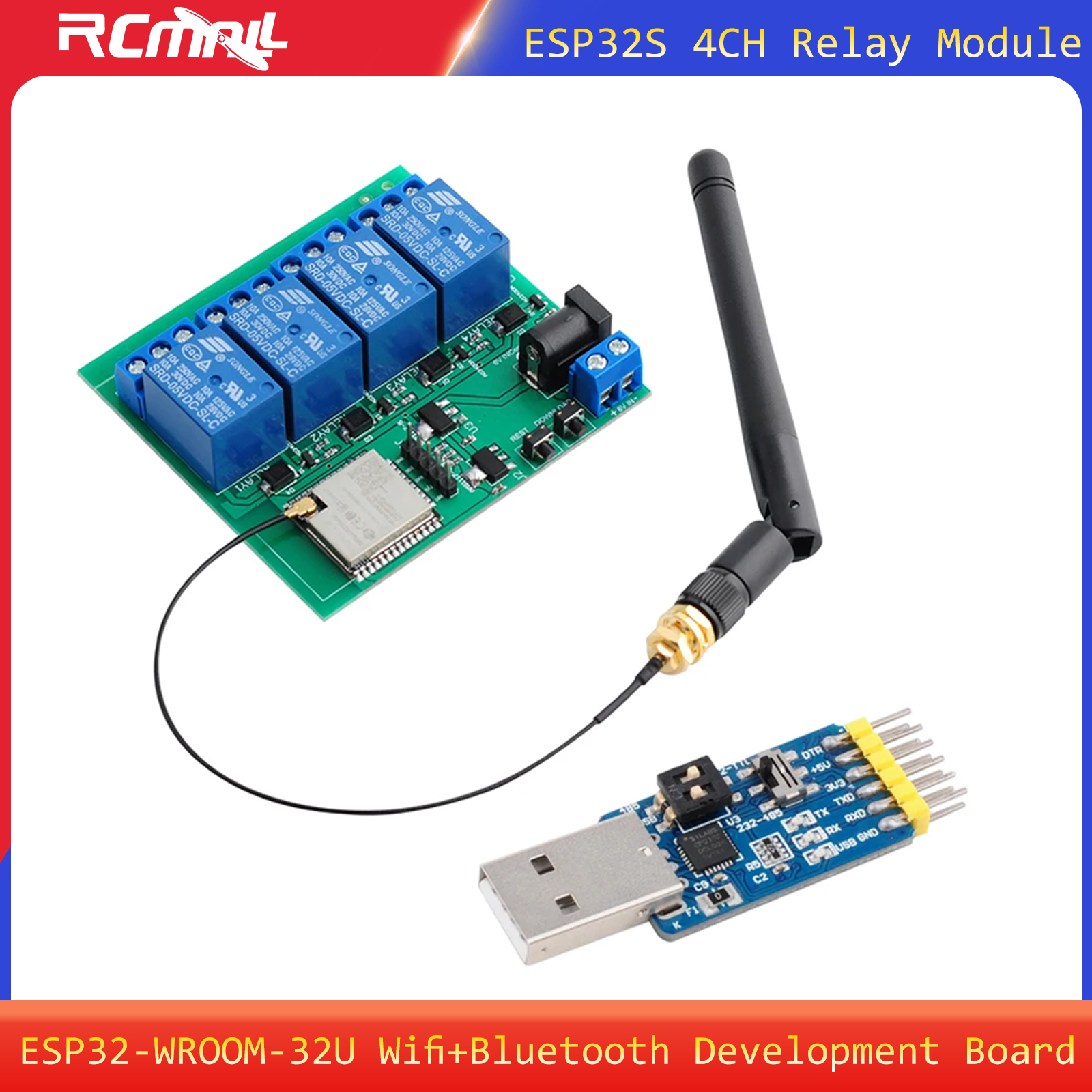 Home Automation Arduino - ESP32S 4CH Relay Module ESP32 Wifi+Bluetooth
