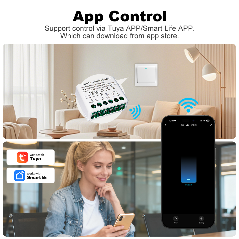 For Tuya WIFI 10A Smart Light  – обзор и цена Smart Home Automation Diy