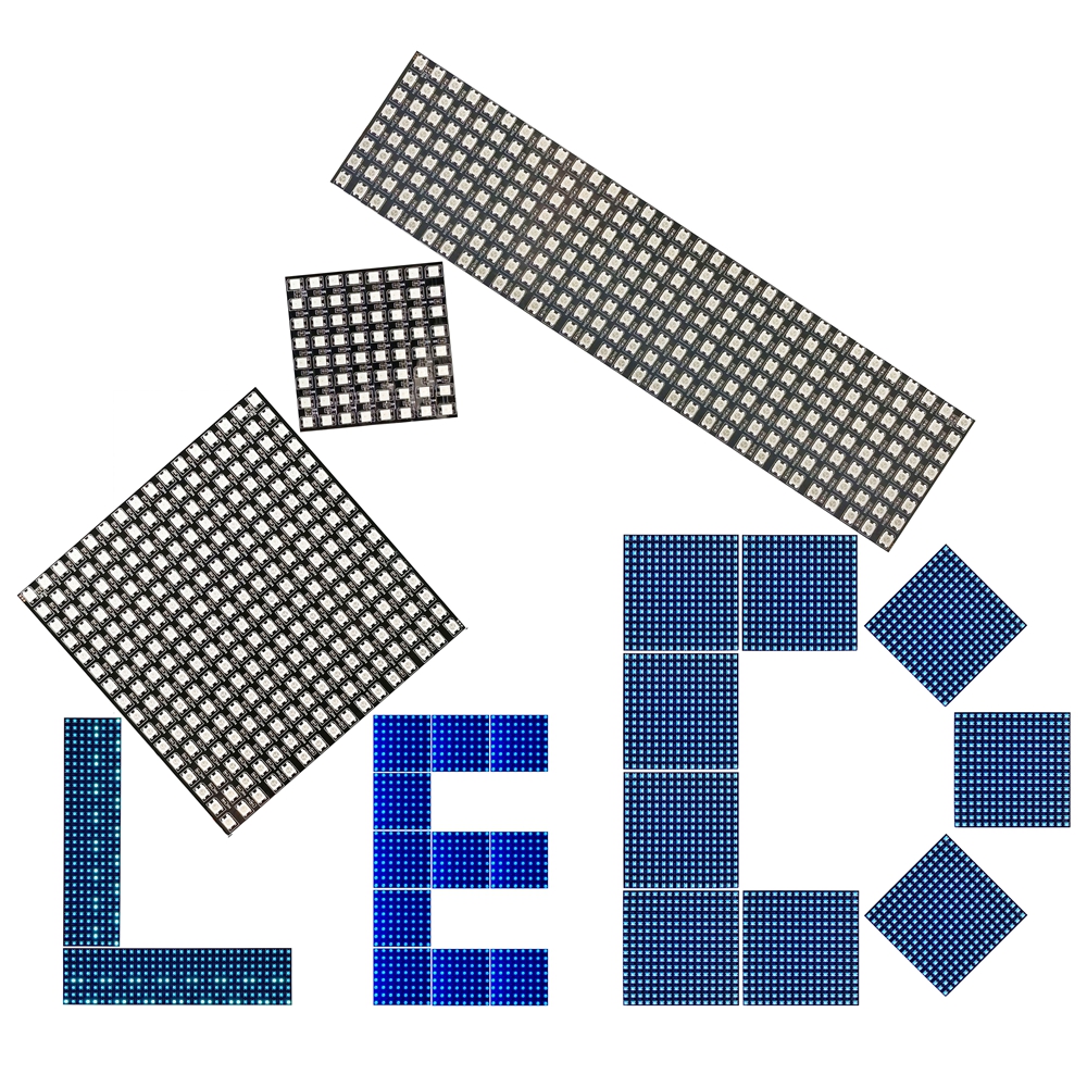 DC5V WS2812B 8*8 16*16 8*32 Fl – обзор и цена Rgb Led Matrix 8X8