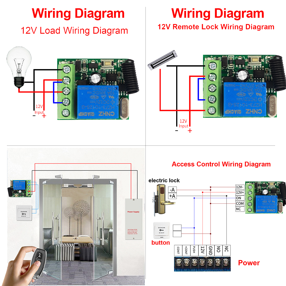 QIACHIP 433MHz DC 12V Wireless – обзор и цена 433Mhz Receiver Module