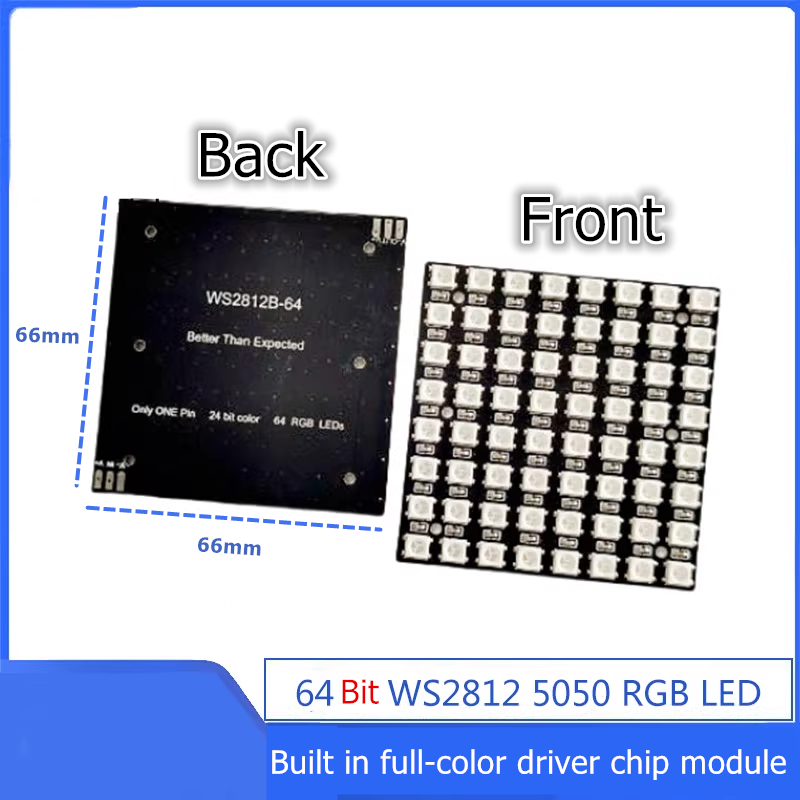 WS2812B 8x8 64Bit RGB LED Matr – обзор и цена Rgb Led Matrix 8X8