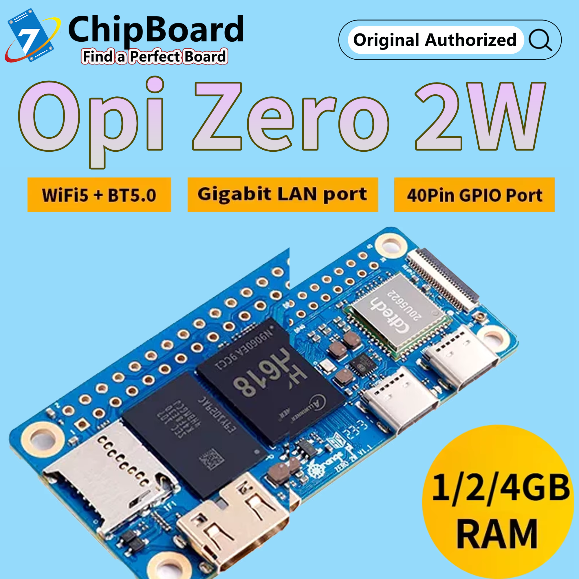 Orange Pi Zero2W 1G/1.5G/2G/4G – обзор и цена Pi Zero W Board