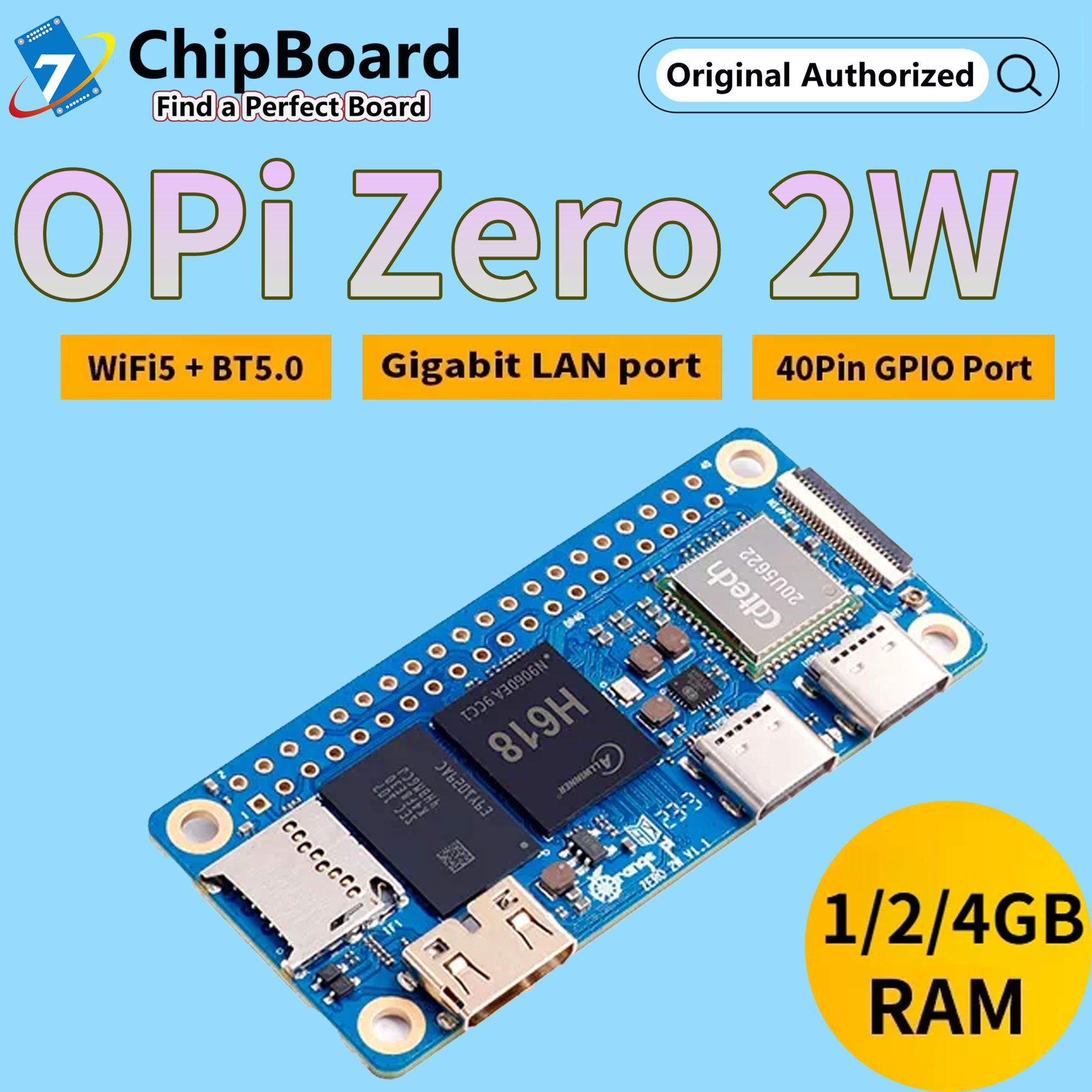 Orange Pi Zero2W 1G/1.5G/2G/4G – обзор и цена Pi Zero W Board