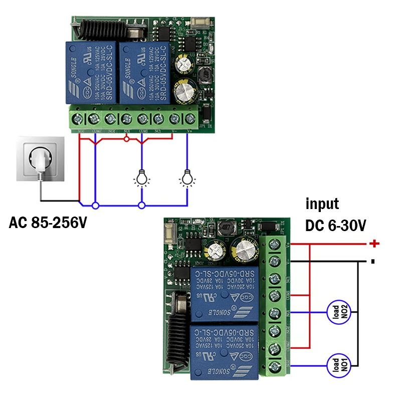 DC 12V 24V AC 220V RF433 2CH M – обзор и цена 433Mhz Receiver Module