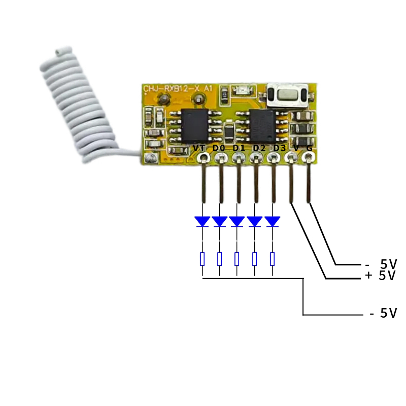 5V DC 4channel RF Receiver Tra – обзор и цена 433Mhz Receiver Module