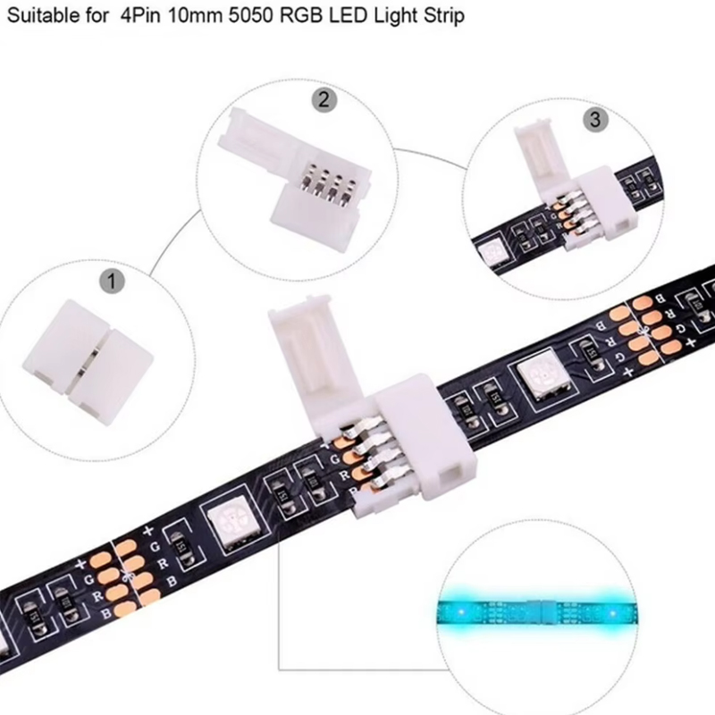 5pcs 4PIN 8mm Led Connector L  – обзор и цена Rgb Led Matrix 8X8