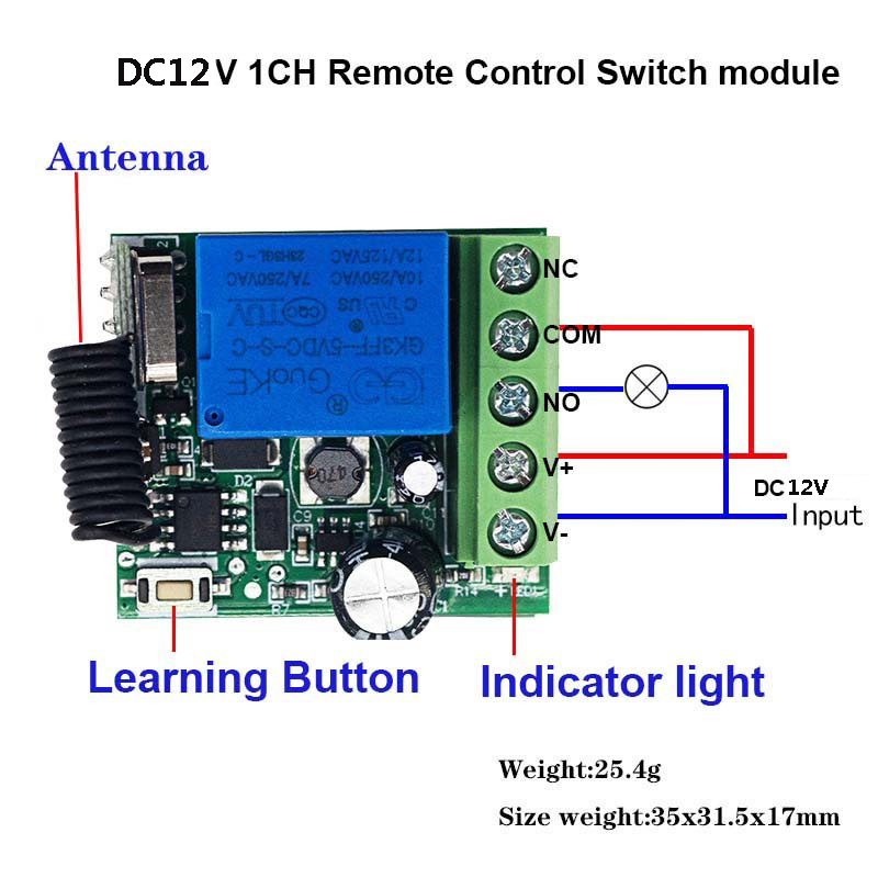 10A Relay Receiver Module DC 1 – обзор и цена 433Mhz Receiver Module