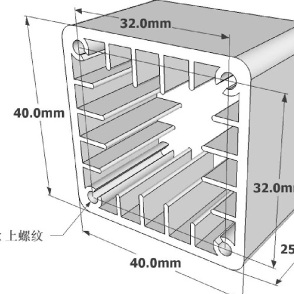 1pcs 40x40mm Aluminum square H – обзор и цена Home Automation System Diy