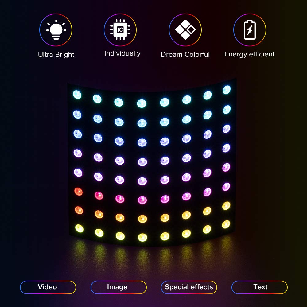 WS2812 LED 5050 RGB 8x8 64 Bit – обзор и цена Rgb Led Matrix 8X8
