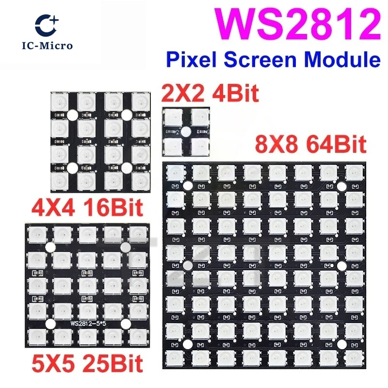 NEW WS2812 LED 5050 RGB 8x8 LE – обзор и цена Rgb Led Matrix 8X8