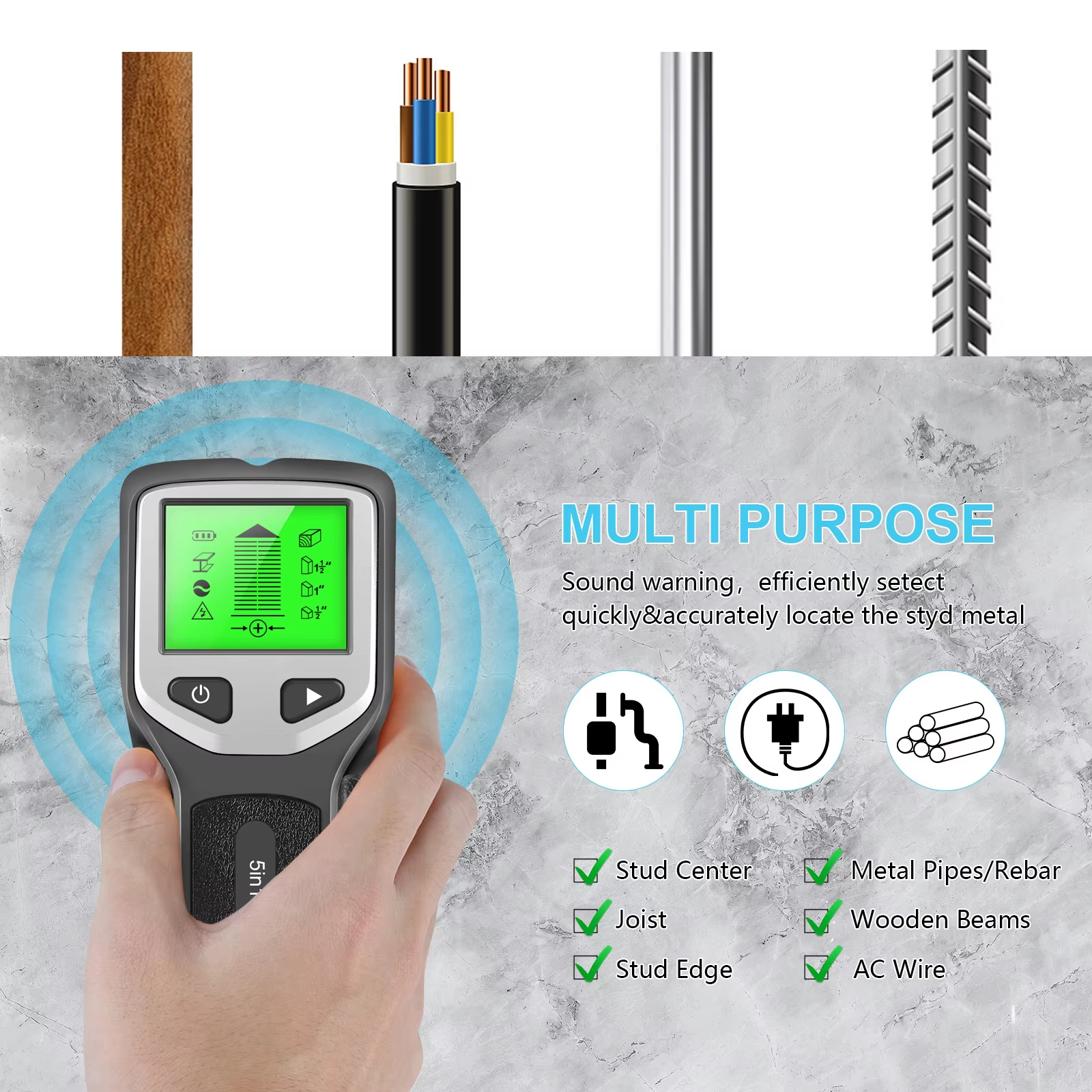 New 5-In-1 Wall Detector Handh – обзор и цена Water Leak Detector Wired