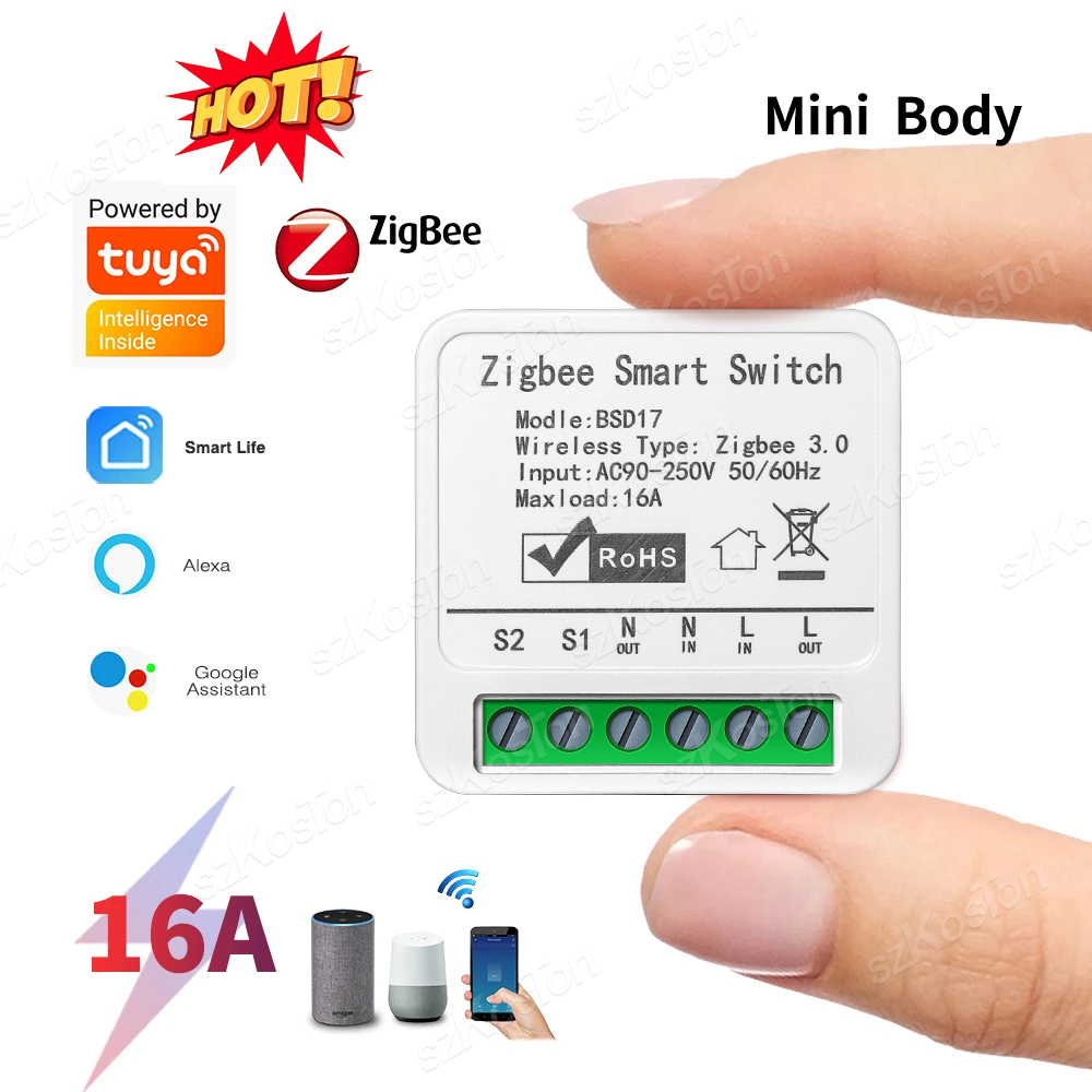 16A Tuya ZigBee Smart Switch M – обзор и цена Diy Home Automation Hub