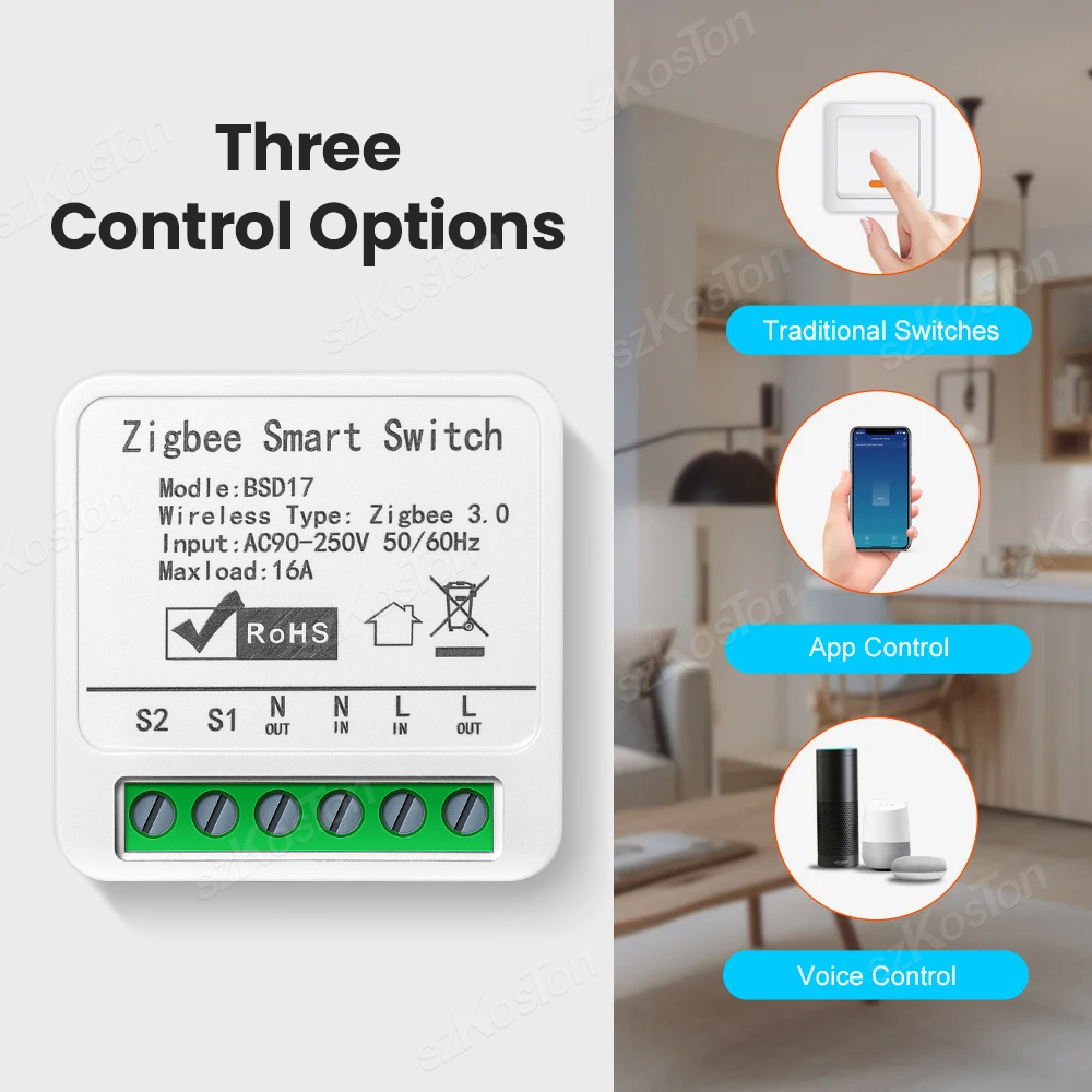 16A Tuya ZigBee Smart Switch M – обзор и цена Diy Home Automation Hub